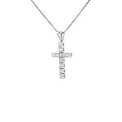 Collana Croce Diamanti ct 1,10 Oro 18 kt 2