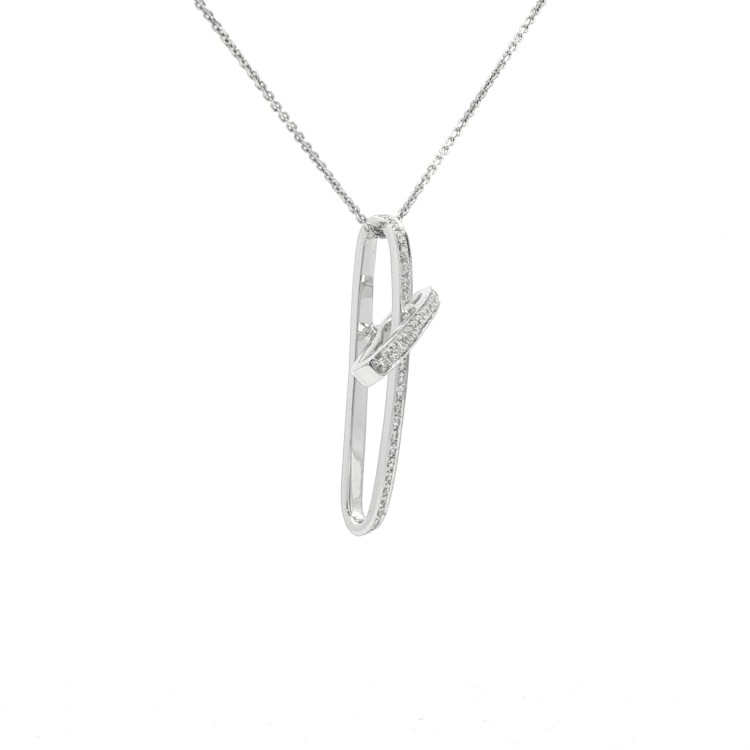 ALFIERI & St. JOHN Collana Croce Diamanti ct 0,31 Oro 18 kt