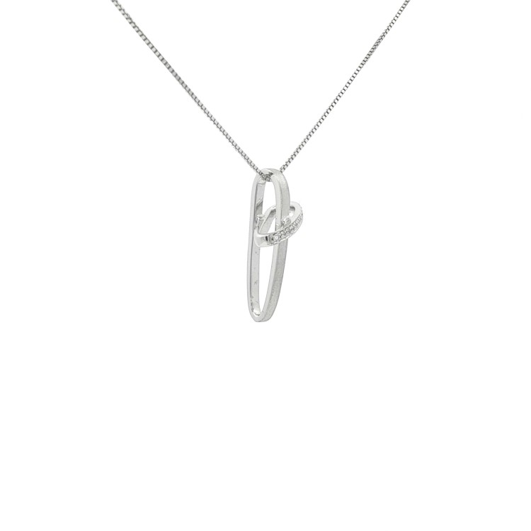 ALFIERI & St. JOHN Collana Croce Diamanti ct 0,05 Oro 18 kt