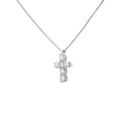 Collana Croce Diamanti ct 1,59 EF VVS Oro 18 kt 2