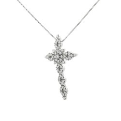 Collana Croce Diamanti ct 1,56 Oro 18 kt 2