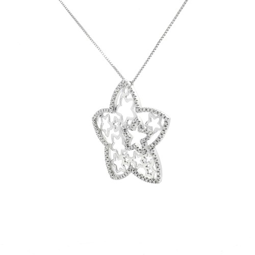 Collana Pendente Diamanti ct 0,55 Oro 18 kt