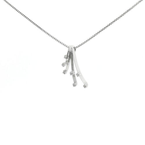 Collana Diamanti ct 0,13 Oro 18 kt