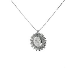 Collana Pendente SOLE Diamanti ct 0,25 Oro 18 kt 2