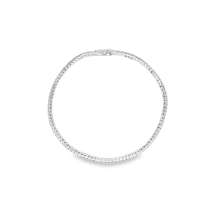 Bracciale Tennis Diamanti 4GQXL 1,72 mm n° 99 misura 175 mm pietre ct 0,71 G SI1 Oro Bianco 18 kt 6,99 gr