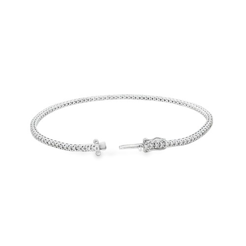 Bracciale Tennis Diamanti 4GQXL 1,72 mm n° 99 misura 175 mm pietre ct 0,71 G SI1 Oro Bianco 18 kt 6,99 gr