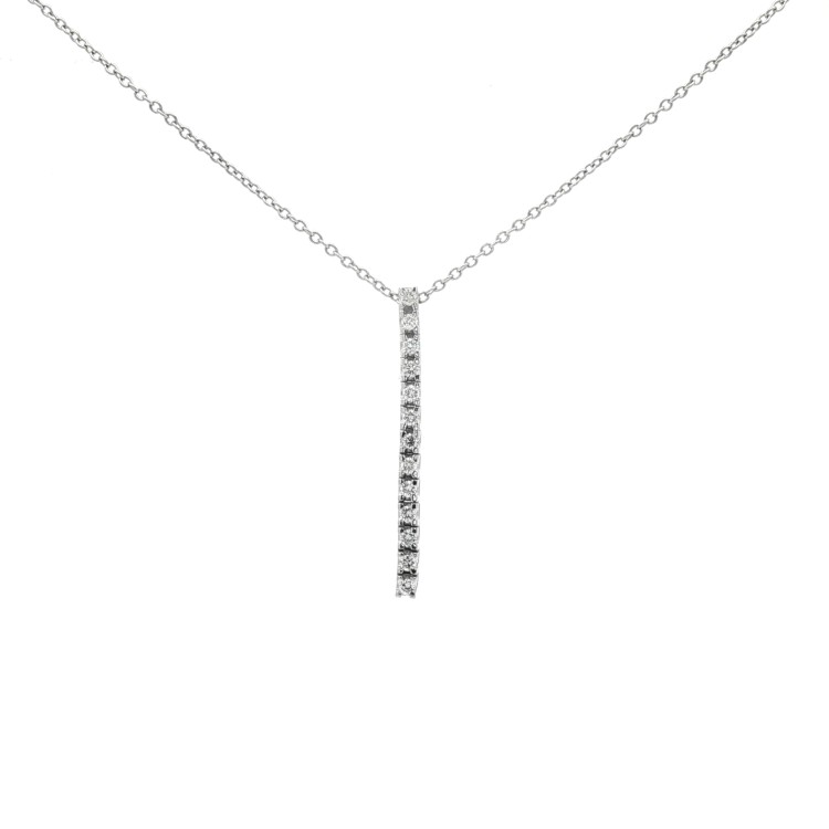 Collana Pendente Diamanti ct 0,23 Oro 18 kt 3,8 gr
