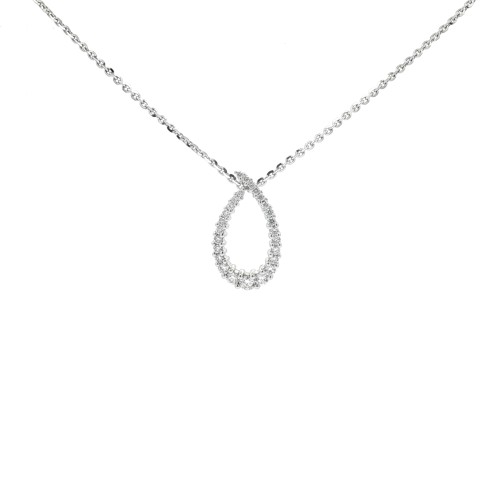 Collana Pendente Goccia Diamanti ct 0,46 Oro 18 kt