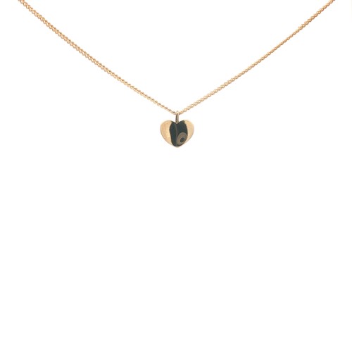 Collana Cuore maglia Grumetta misura 40,5 e 44  cm Oro Giallo 18 kt 2,86 gr