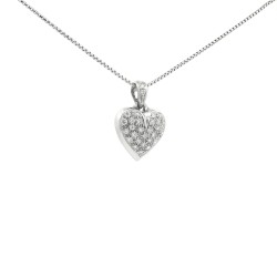 Collana Cuore Diamanti ct 0,48 F VVS Oro 18 kt 6,82 2