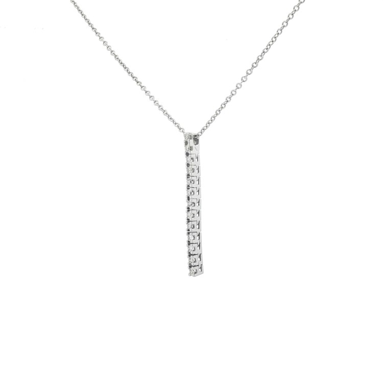 Collana Pendente Diamanti ct 0,23 Oro 18 kt 3,8 gr