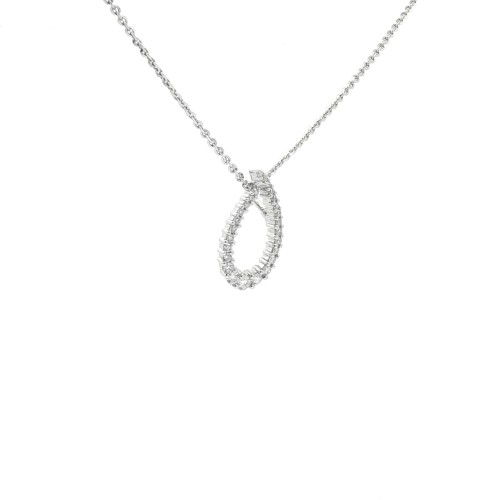 Collana Pendente Goccia Diamanti ct 0,46 Oro 18 kt
