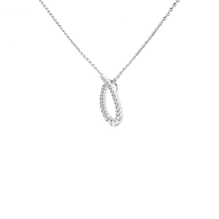 Collana Pendente Goccia Diamanti ct 0,46 Oro 18 kt