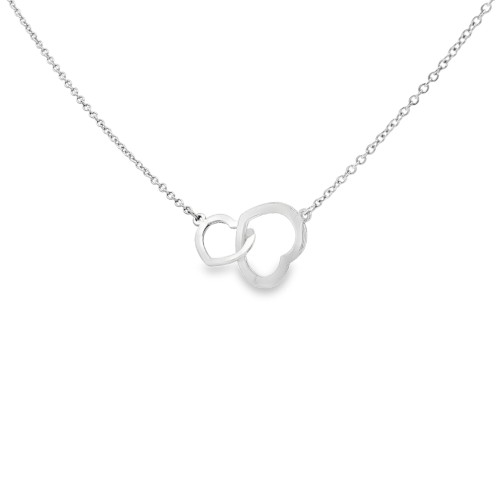 Collana Cuore con Rolò Oro Bianco misura 44 cm Oro 18 kt 2,73 gr