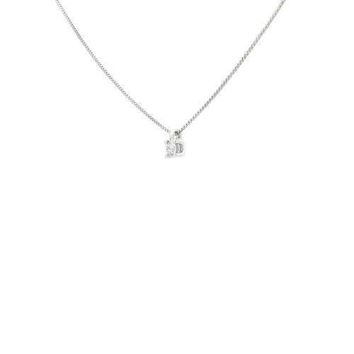 Collana Punto Luce 4GF Diamante ct 0,10 E VS oro Bianco 18 kt 1,69 gr