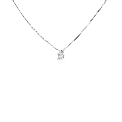 Collana Punto Luce 4GF Diamante ct 0,09 F VS ro Bianco 18 kt 1,76 gr