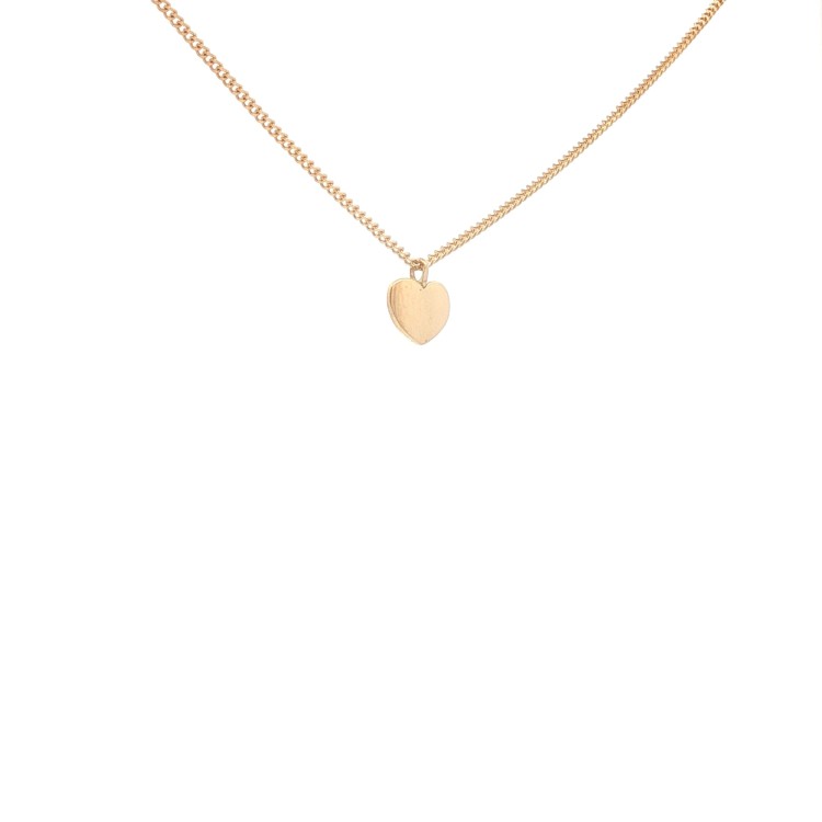 Collana Cuore maglia Grumetta misura 40,5 e 44  cm Oro Giallo 18 kt 2,86 gr