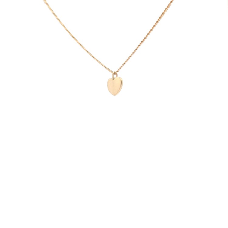 Collana Cuore maglia Grumetta misura 40,5 e 44  cm Oro Giallo 18 kt 2,86 gr