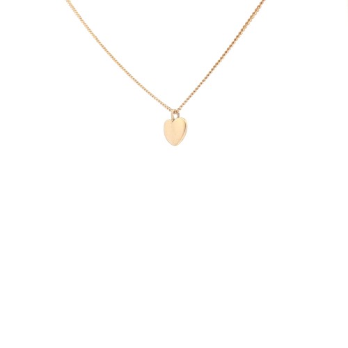 Collana Cuore maglia Grumetta misura 40,5 e 44  cm Oro Giallo 18 kt 2,86 gr