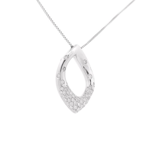 Collana Pendente Diamanti ct 0,37 Oro 18 kt
