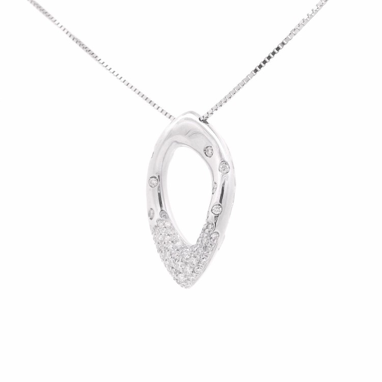 Collana Pendente Diamanti ct 0,37 Oro 18 kt