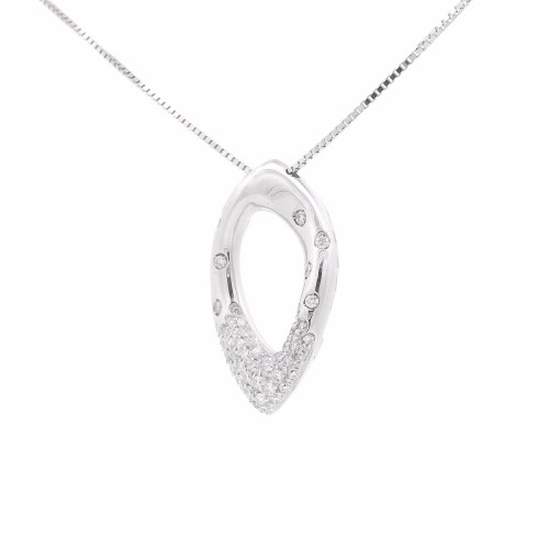 Collana Pendente Diamanti ct 0,37 Oro 18 kt