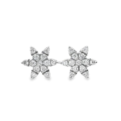 Orecchini Margherita Diamanti ct 0,30 Oro 18 kt
