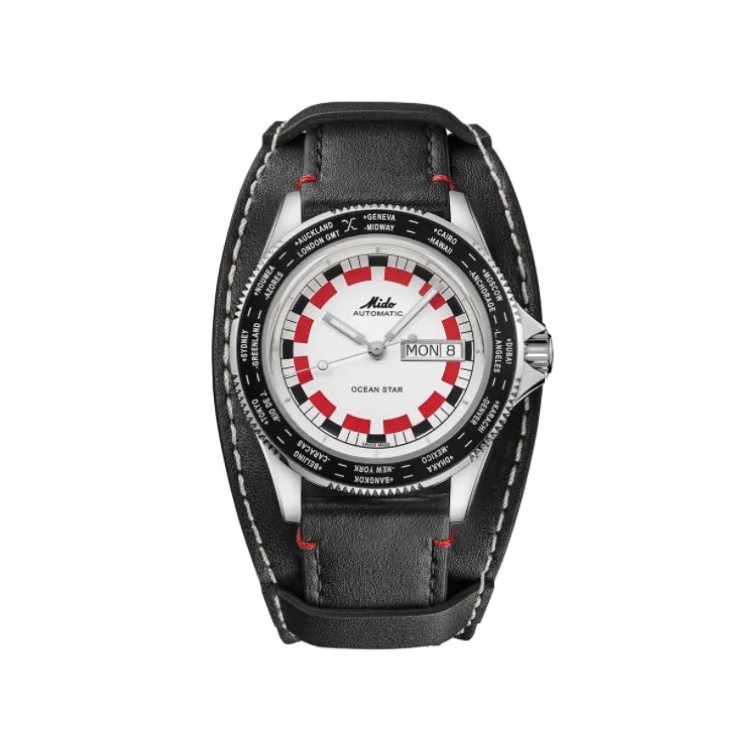 MIDO Ocean Star Tribute  M026.830.16.030.00 world timer Automatico in Acciaio 40,5 mm