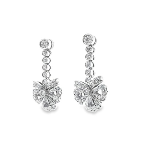Orecchini pendenti Diamanti ct 0,70 Oro 18 kt