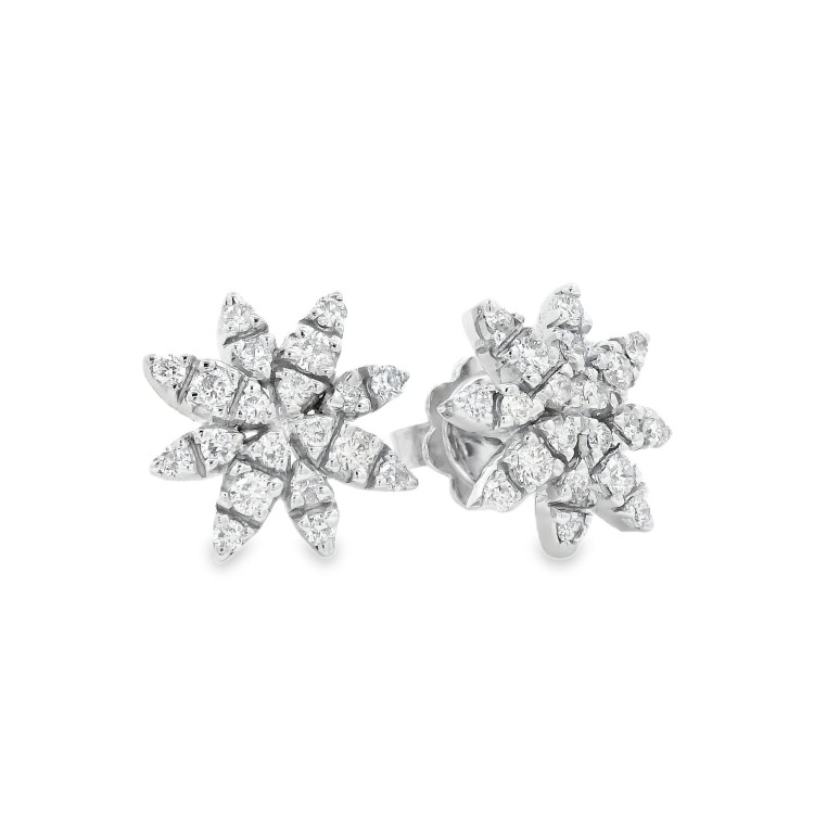Orecchini Margherita Diamanti ct 0,51 Oro 18 kt