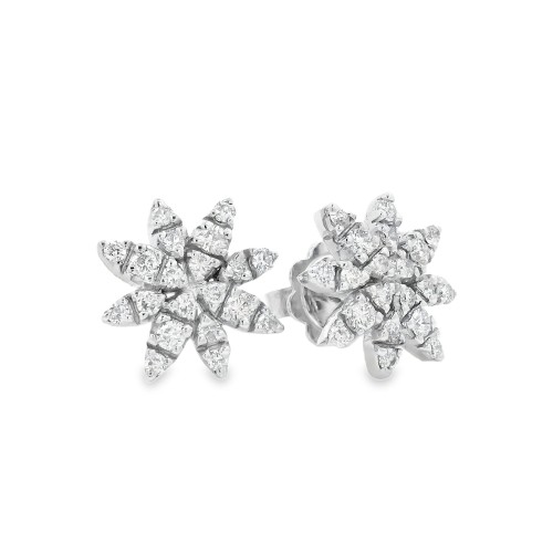 Orecchini Margherita Diamanti ct 0,51 Oro 18 kt