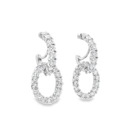 Orecchini pendenti Diamanti ct 2,24 Oro 18 kt 2