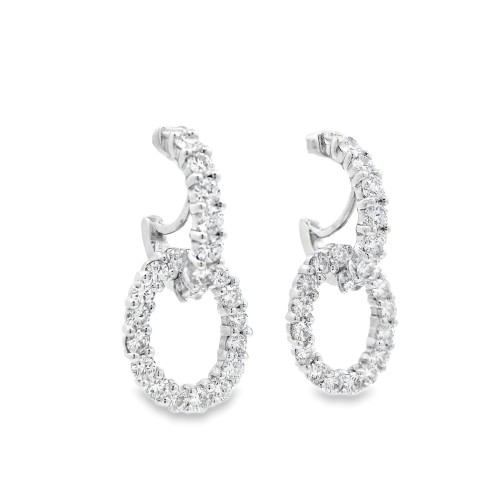 Orecchini pendenti Diamanti ct 2,24 Oro 18 kt