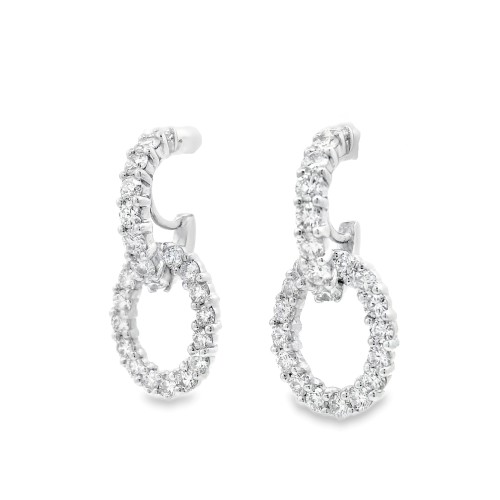 Orecchini pendenti Diamanti ct 2,24 Oro 18 kt