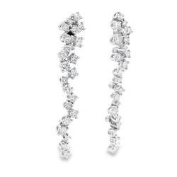 Orecchini pendenti Diamanti ct 1,70 Oro 18 kt 2