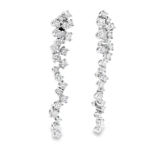 Orecchini pendenti Diamanti ct 1,70 Oro 18 kt
