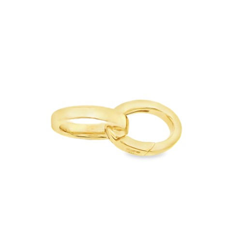 Chiusura Moschettone Ovale doppio misure 10x7x1,85 mm Oro Giallo 18 kt 1,20 gr