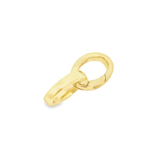 Chiusura Moschettone Ovale doppio misure 10x7x1,85 mm Oro Giallo 18 kt 1,20 gr