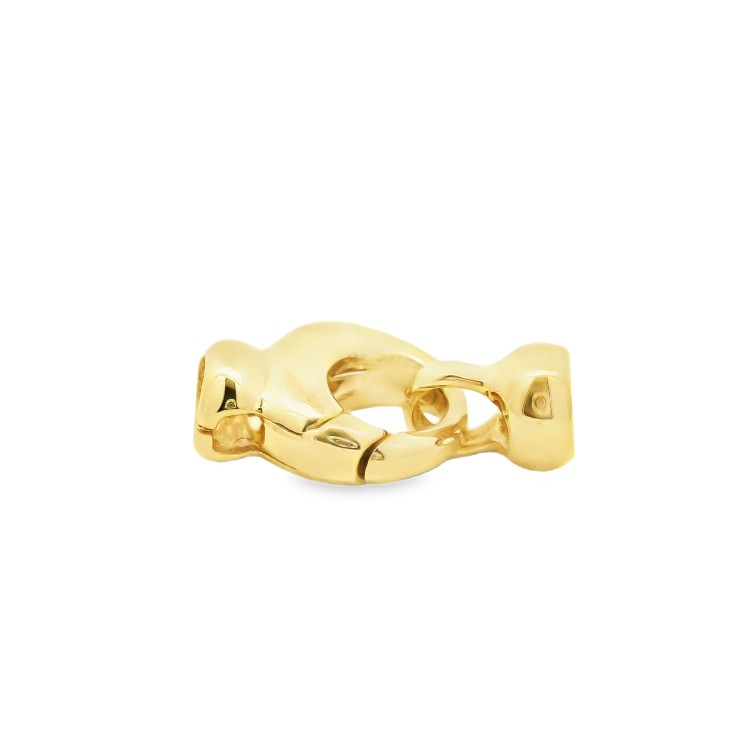 Chiusura Moschettone Rotondo con termilale misure 9x9x4,4mm Oro Giallo 18 kt 2,20 gr
