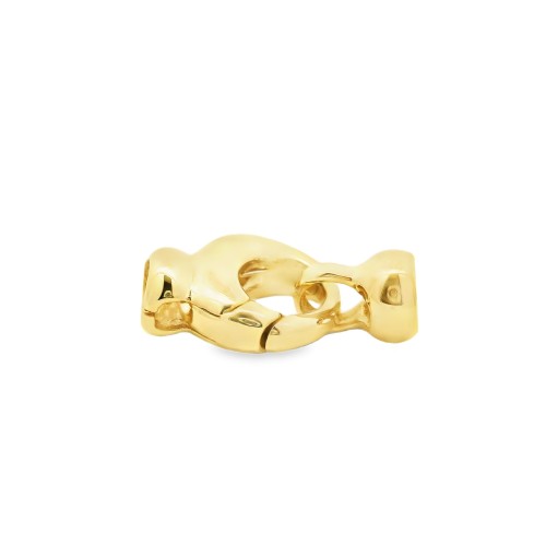 Chiusura Moschettone Rotondo con termilale misure 9x9x4,4mm Oro Giallo 18 kt 2,20 gr