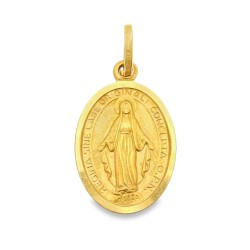 Medaglia MADONNA Miracolosa Misura 18 x 13,5 mm Oro Giallo 18 kt 3,2 gr