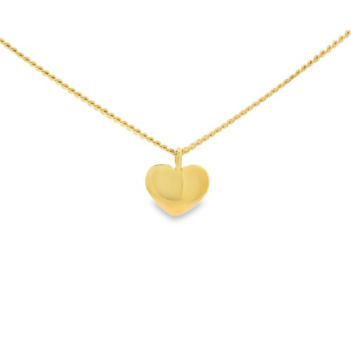 Collana Cuore maglia Grumetta misura 45 cm Oro Giallo 18 kt 2,65 gr