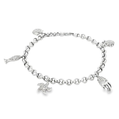 Bracciale Pendenti Mare Diamanti ct 0,53 Oro 18 kt