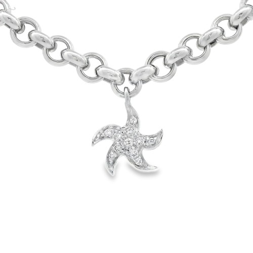 Bracciale Pendenti Mare Diamanti ct 0,53 Oro 18 kt