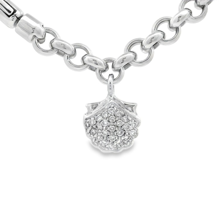 Bracciale Pendenti Mare Diamanti ct 0,53 Oro 18 kt