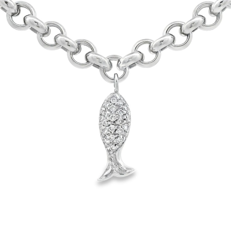 Bracciale Pendenti Mare Diamanti ct 0,53 Oro 18 kt