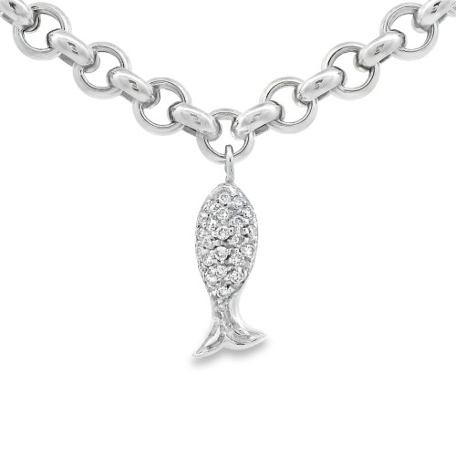 Bracciale Pendenti Mare Diamanti ct 0,53 Oro 18 kt