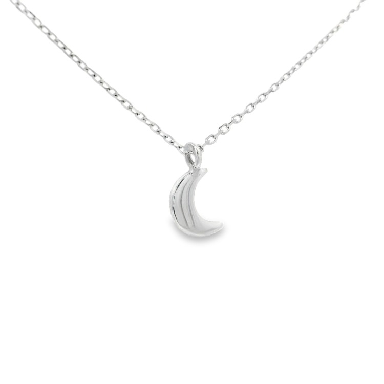 Collana Luna Oro Bianco 18 kt 1,35 gr