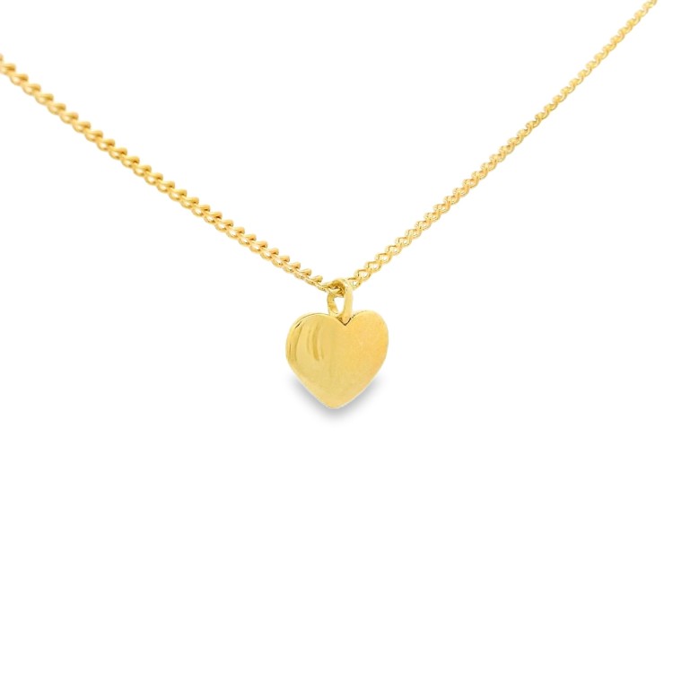 Collana Cuore maglia Grumetta misura 45 cm Oro Giallo 18 kt 2,65 gr