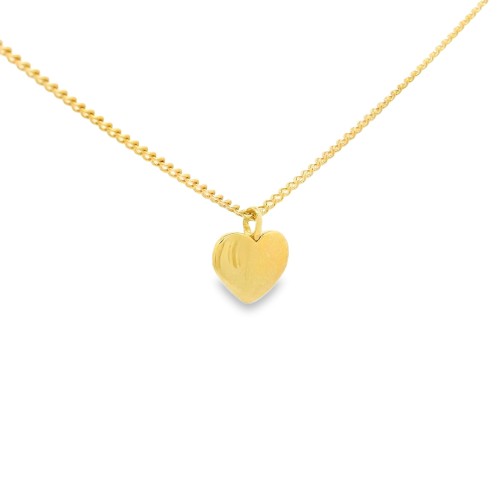Collana Cuore maglia Grumetta misura 45 cm Oro Giallo 18 kt 2,65 gr